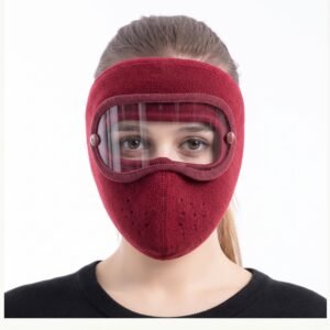 Windproof Anti Dust Full Face Masks Cycling Ski Breathable Masks Eye HD Anti Fog Goggles Hood Cover Winter Warm Hat Caps (random color) Rs 280