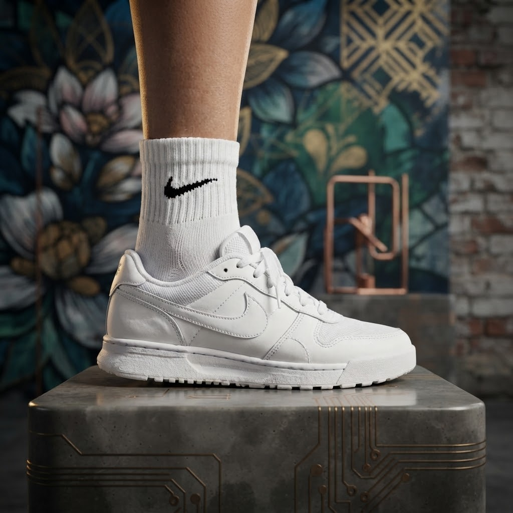 NIKE SHORT LEG/ANKLE WHITE DRIFIT SOCKS